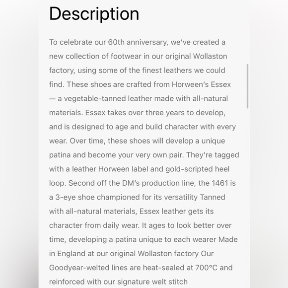 Dr. Martens 1461 made in England (NWT) W8 - Picture 11 of 16